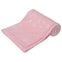 FBP230-BP: Baby Pink Star Embossed Mink Wrap
